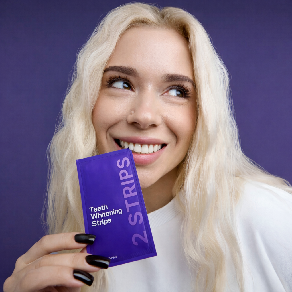 Tiras blanqueadoras Moradas