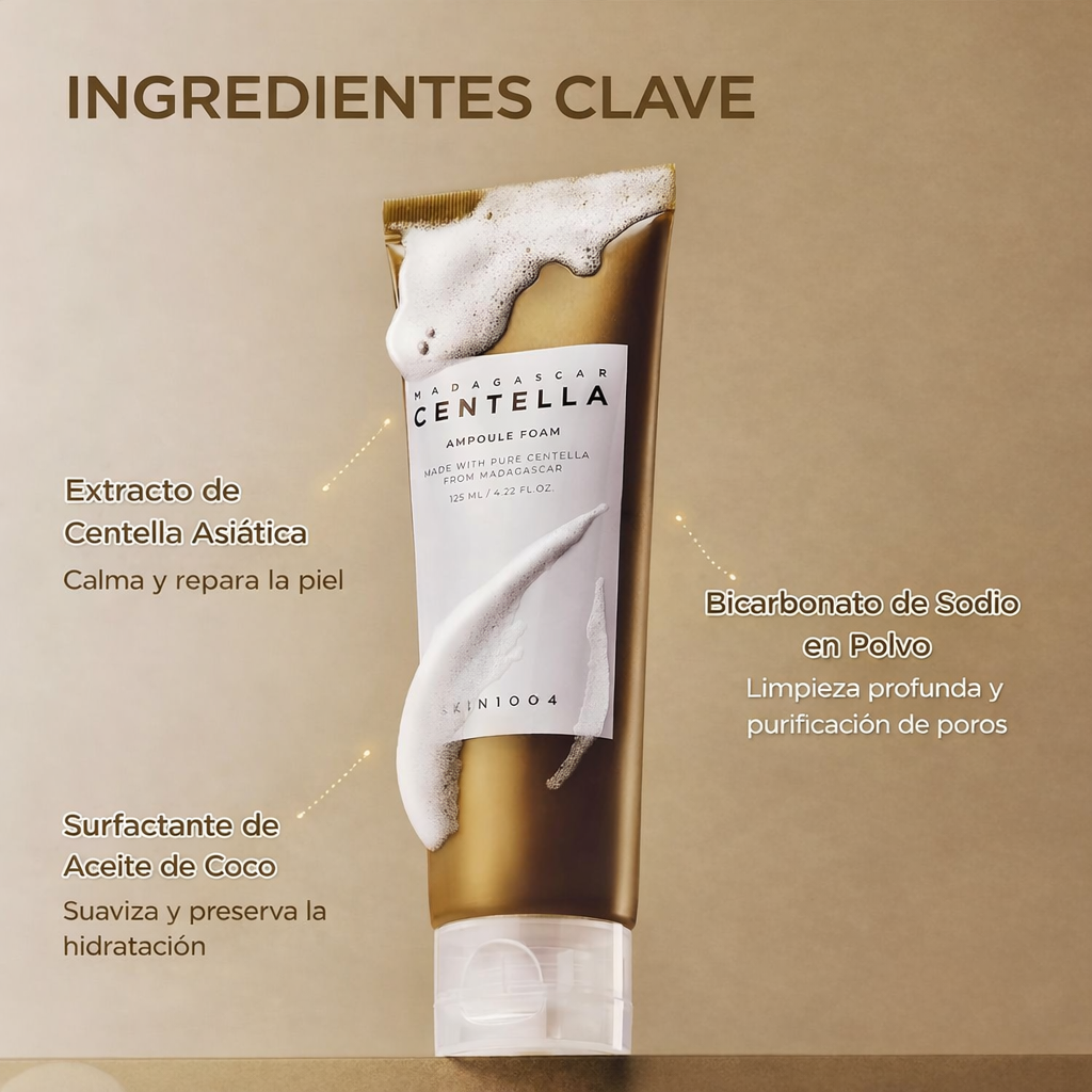 Espuma de ampolla Centella de Madagascar